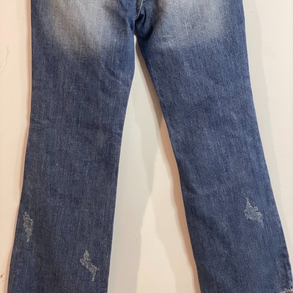 TheOpen Product Women Mid-Waist Distress Bootcut Jeans Size 2 - Picture 7 of 16